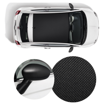 Fiat 500 wrapping pakket micro carbon zwart