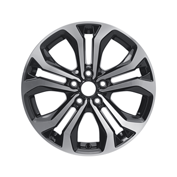 Ford Puma (10/2019 - ..) behalve ST en ST X lichtmetalen velg 17" 5 x 2-spaaks design, Absolute Black gepolijst
