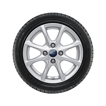 Ford Fiesta (07/2017 - 2023) lichtmetalen velg met winterband 15", 8-spaaksdesign, zilver