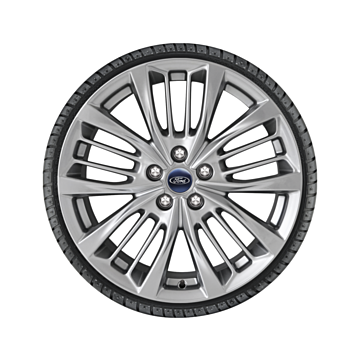 Ford Kuga (12/2019 - ..) lichtmetalen velg met winterband 18", 5 x 4-spaaksdesign, zilver