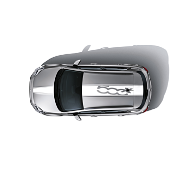 Fiat 500X sticker wit voor dak en motorkap