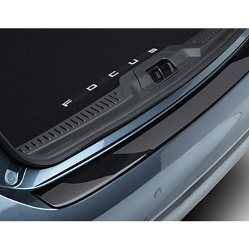 Ford Focus (04/2018 - ..) wagon rear bumper protector, glossy black