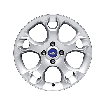 Ford Fiesta (09/2008 - 06/2017) lichtmetalen velg 17" 5-spaaks design, zilver