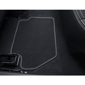 Ford EcoSport (10/2013 - ..) vloermatten, Premium velours achter, metaalgrijs met dubbele grijze stiknaden