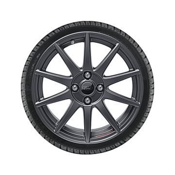 Ford Fiesta (07/2017 - 2023) lichtmetalen velg met winterband 17", 10-spaaksdesign, Magnetite Matt, Ford Performance