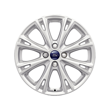 Ford Fiesta (09/2008 - 06/2017) lichtmetalen velg 17" 8-spaaks design, Sparkle silver
