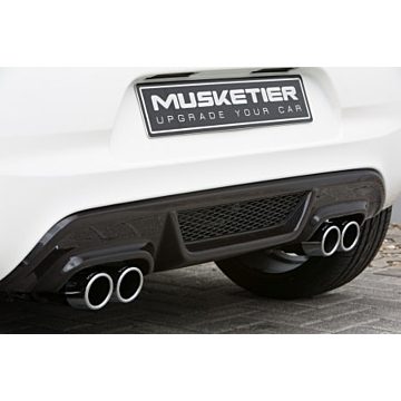 Musketier Peugeot 108 achterbumper voor duplex- uitlaat zwart