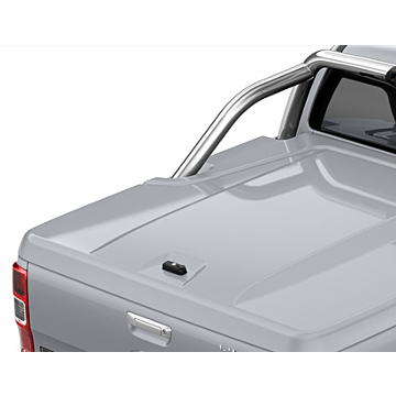 Ford Ranger (02/2019 - ..) dubbele cabine vaste tonneau cover Moondust Silver