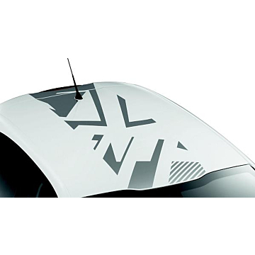 Peugeot 208 (2012 - 2019) sticker voor op het dak Gris Sidobre