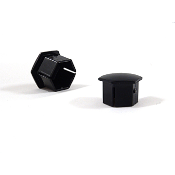Peugeot doppen voor de velgen bouten glanzend zwart 18mm