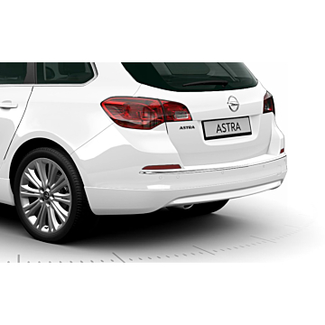 Opel Astra J Sports Tourer 2012 - 2015 OPC-line achterbumperspoiler met verchroomde uitlaat