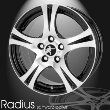 Musketier Peugeot 407 alloy wheel Radius 7Jx16 black polished