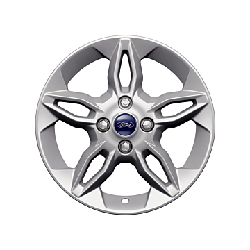 Ford B-MAX (2012 - 2018) lichtmetalen velg 16" 5 x 2-spaaks design, zilver