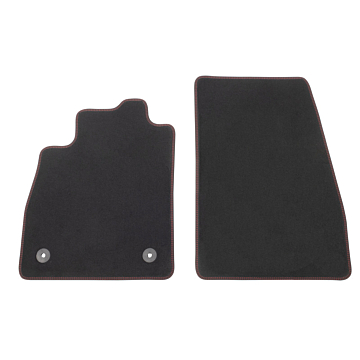 Ford Fiesta (07/2017 - 2023) / Puma (10/2019 - ..) vloermatten, Premium velours voor, zwart met rode stiksels-2386438-ford-fiesta-vloermatten-premium-velours-voor-zwart-met-rode-stiksels.jpg