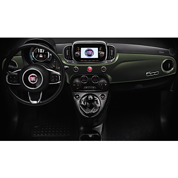 Fiat 500/500c dashboard wrapping legergroen - lange deel (niet voor links stuur)