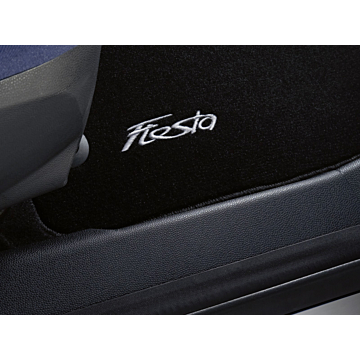Ford Fiesta (09/2008 - 22/01/2011) vloermatten velours zwart voorzijde