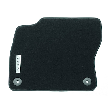 Ford Focus (01/2011 - 01/2015) vloermatten, premium velours voor, zwart met Ford logo