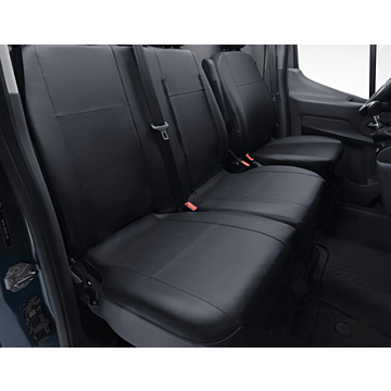Ford Transit (01/2014 - ..) stoelovertrek premium voor dubbele passagiersstoel, zwart kunstleder