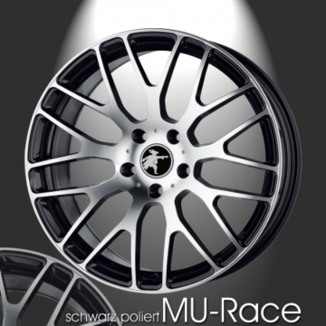 Musketier Citroën C-Crosser / Peugeot 4007 lichtmetalen velg MU-Race 8,5x19 zwart gepolijst