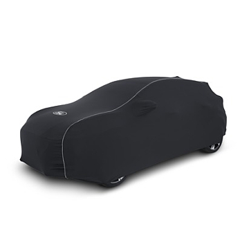 Ford Puma (10/2019 - ..) beschermhoes Premium zwart, met witte bies en witte Ford ovaal