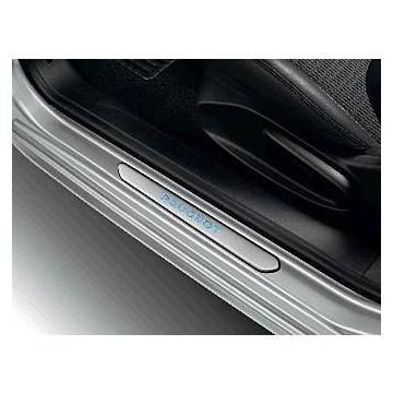 Peugeot 308 (2013 - ..) scuff plates stainless steel with Peugeot lighting