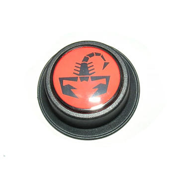 Abarth 500 naafkapje zwart / rood (dop)