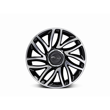 Fiat 500L set lichtmetalen velgen 17” dubbelspaaks matgepolijst zwart
