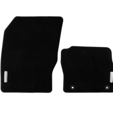 Ford Focus (11/2010 - 02/2015) vloermatten velour voorzijde, zwart met Focus logo RHD