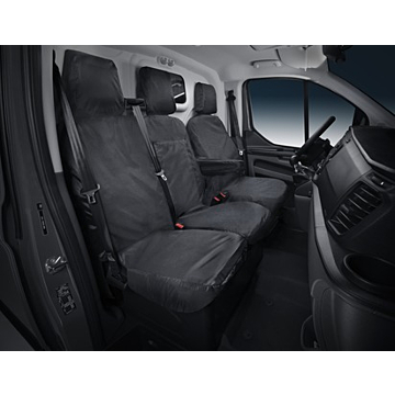 Ford Transit Custom (08/2012 - 09/2023) stoelhoes voor dubbele passagiersstoel, zwart