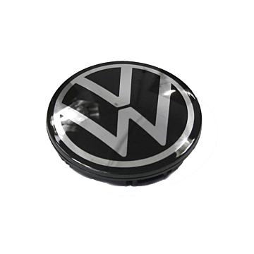 Volkswagen naafkapje 56mm zwart / chroom
