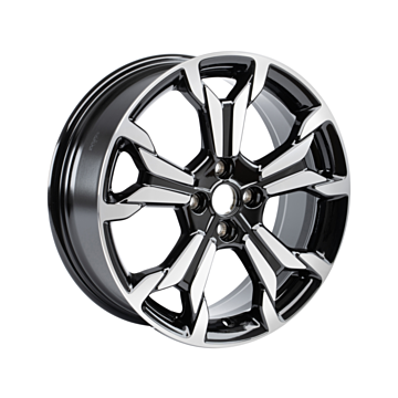 Ford Fiesta (07/2017 - 2023) lichtmetalen velg 18" 5 x 2-spaaks design, zwart gefreesd