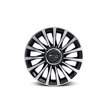 Fiat 500L set lichtmetalen velgen 17” diamantglans zwart