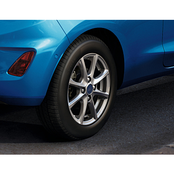 Ford Fiesta (07/2017 - 2023) lichtmetalen velg 15" 10-spaaks design, sprankelend zilver