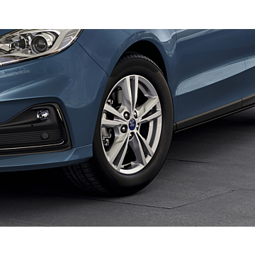 Ford Galaxy / S-MAX (06/2015 - 04/2023) lichtmetalen velg 17" 5x2-spaaks design, Sparkle silver