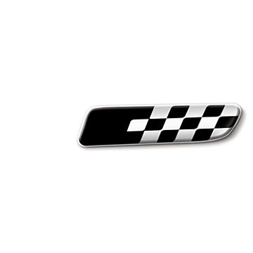 Fiat 500/500c badge zwart sport