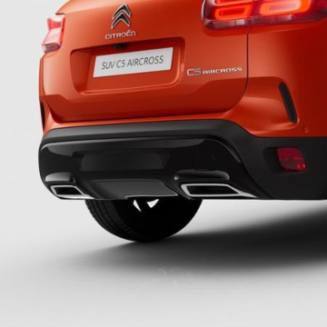 Citroen C5 Aircross (2018 - 2025) set van 2 uitlaat eindsierstukken verchroomd