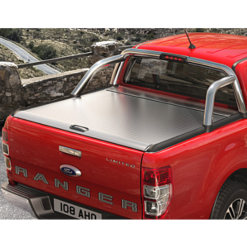 Ford Ranger (2012 - 11/2022) oprolbare tonneau cover zilver, handmatig te bedienen