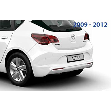 Opel Astra J OPC-line achterbumperspoiler 2009 - 2012 zonder verchroomde uitlaat
