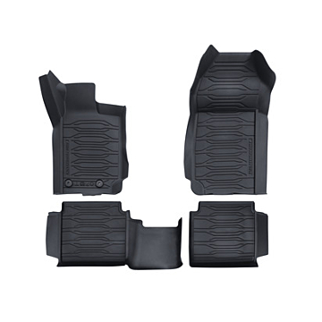 Ford Ranger (11/2011 - 11/2022) vloermatten all-weather, voor en achter, Performance-logo (Super enkele cabine)