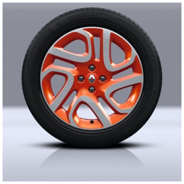 Renault Captur lichtmetalen velg 17" Explore oranje diamant