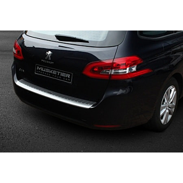 Musketier Peugeot 308 SW (2013 - ..) achterbumperbeschermstrip, aluminium-look