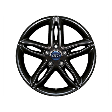 Ford C-MAX (11/2010 - 09/2018) / Focus (01/2011 - 03/2018) lichtmetalen velg 17" 5 X 2-spaaks design, Absolute Black