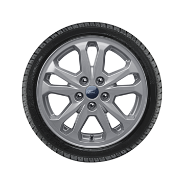 Ford Tourneo / Transit Connect (06/2018 - 03/2024) lichtmetalen velg met winterband 16", 5-spaaksdesign, zilver