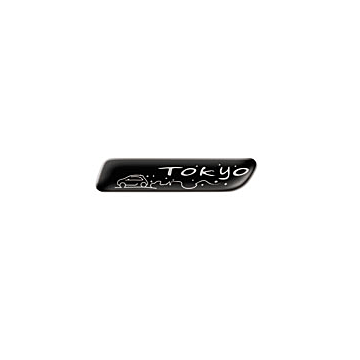 Fiat 500/500c badge zwart Tokio met zilver motief