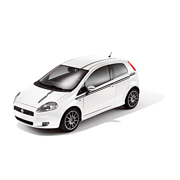 Fiat Punto 3-drs striping circuit rood