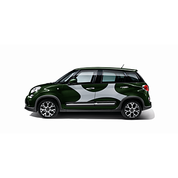 Fiat 500L stickerset 'elastiek' zilver