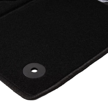 Ford Fiesta (11/2012 - 06/2017) vloermatten voorzijde en achter, zwart met logo RHD