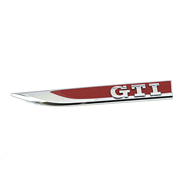 Volkswagen Golf 7 GTI embleem voorscherm links rood / chroom