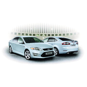 Ford Mondeo (09/2010 - 08/2014) achterbumperdiffuser glimmend zwart