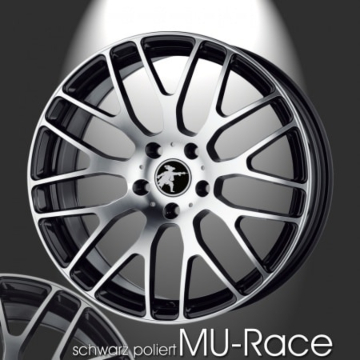 Musketier Peugeot 5008 (2009 - 2017) lichtmetalen velg MU-Race 7x17 zwart gepolijst